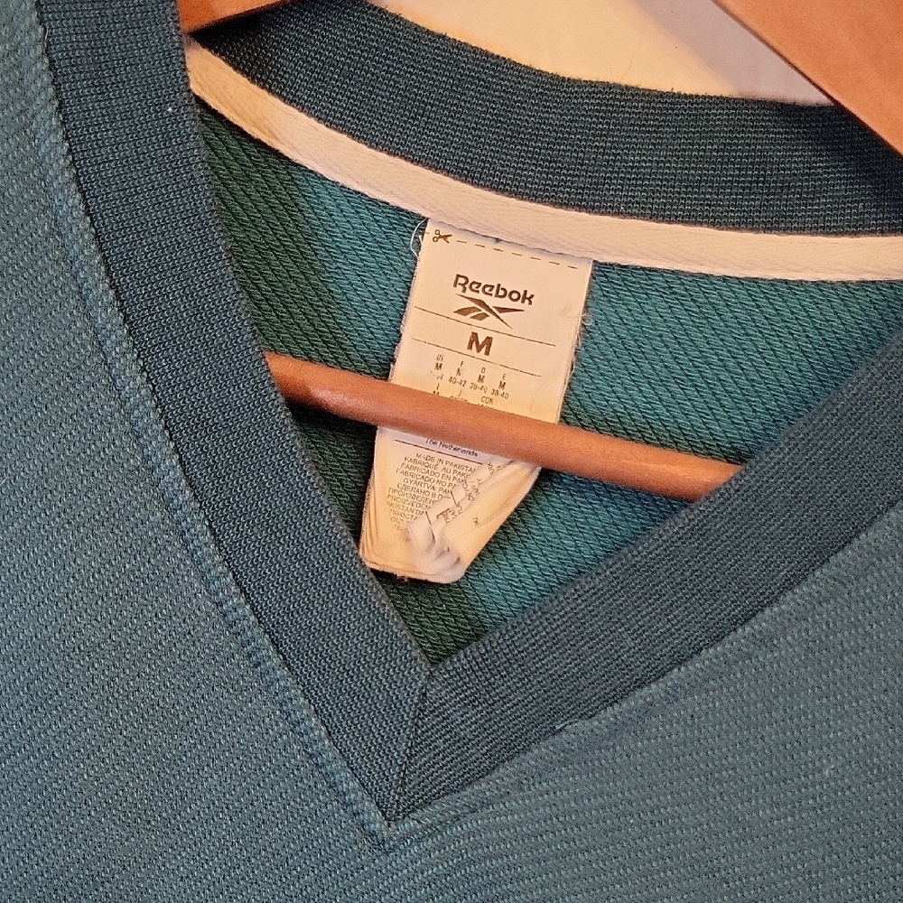 Reebok Teal Green V-Neck Sweater - Picture 3 of 5